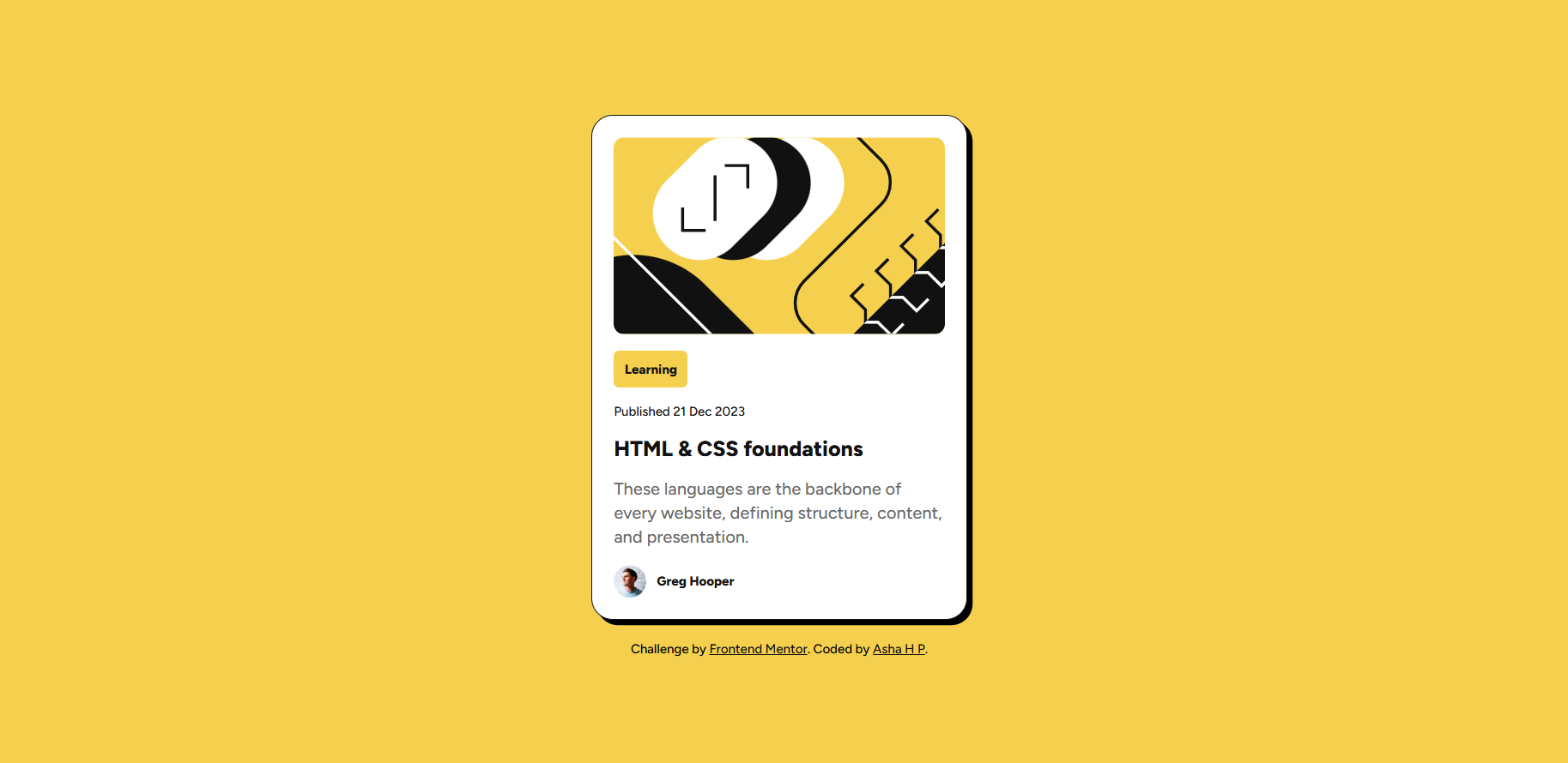 Blog Preview card Screenshot